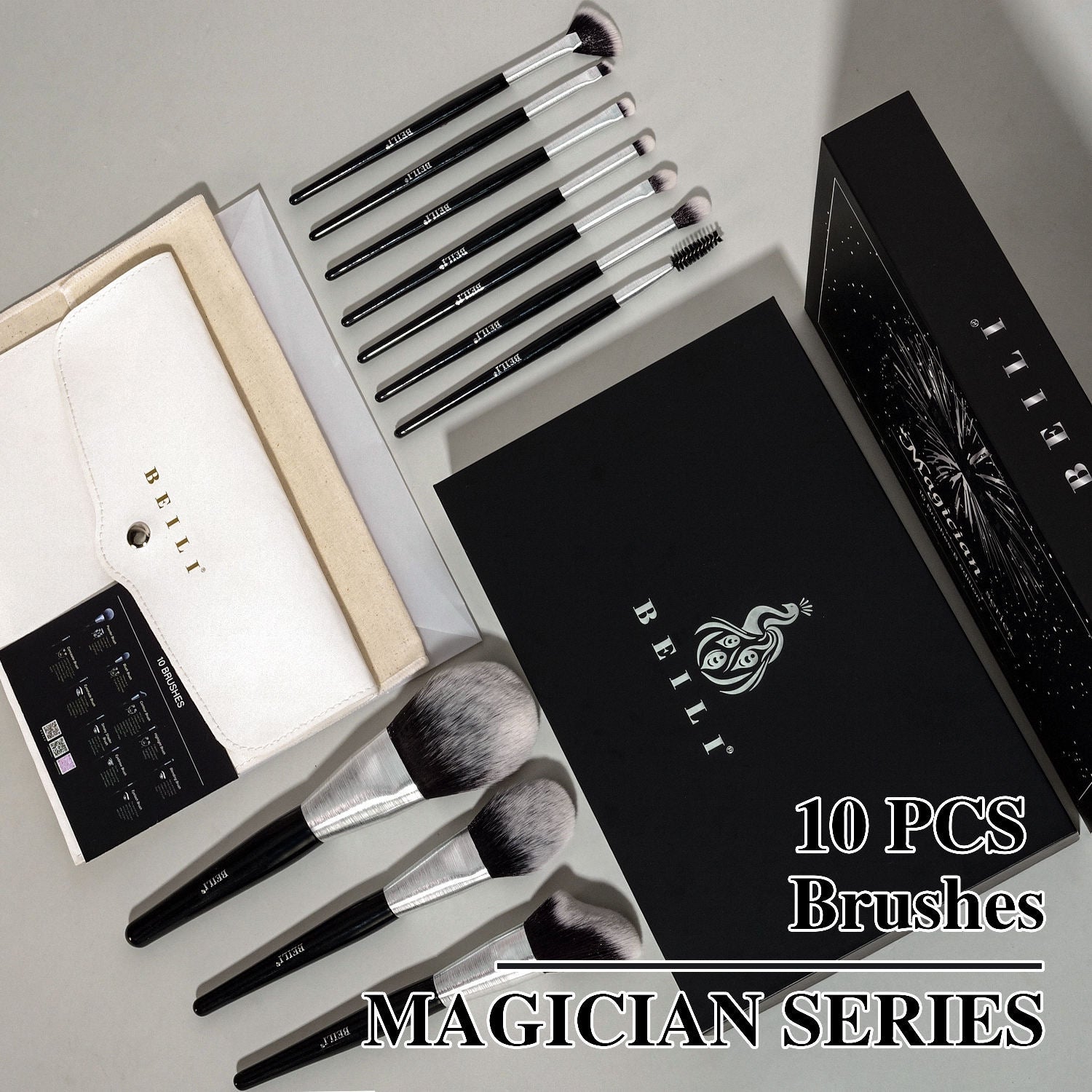 Smilovia 10pcs Professional Makeup Brush Set